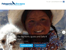 Tablet Screenshot of en.patagoniaescapes.com.ar